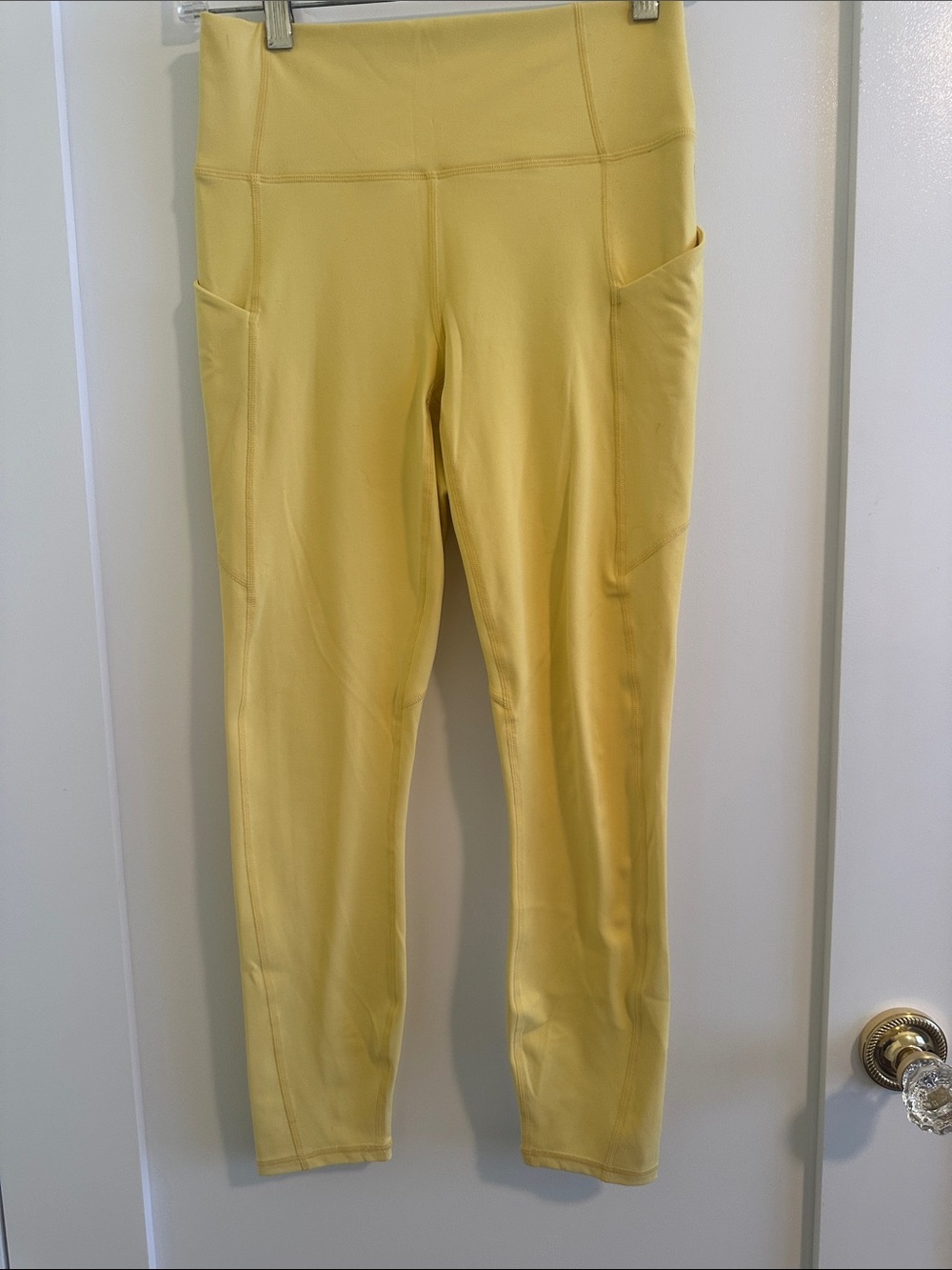Fabletics Yellow High-Waist Pocket Leggings